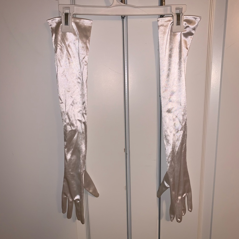 Formal elbow length gloves